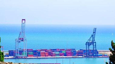 Barselona, Katalunya, İspanya ve Avrupa limanının sanayi bölgesi