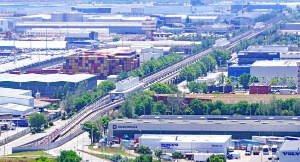 Industriegebiet Des Hafens Von Barcelona Katalonien Spanien Europa — Stockfoto