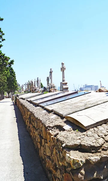 Panoramautsikt Över Kyrkogården Montjuic Barcelona Katalonien Spanien Europa — Stockfoto