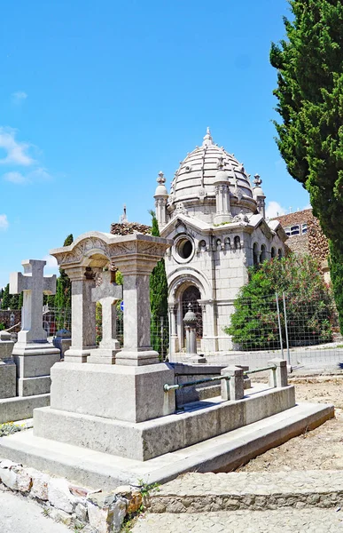 Panorámica Del Cementerio Montjuic Barcelona Cataluña España Europa — Foto de Stock