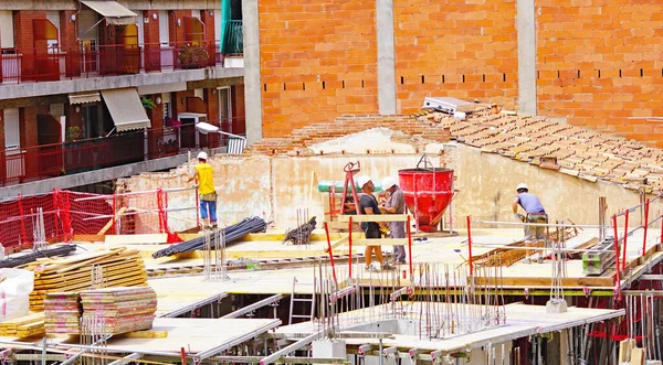 Barselona Katalunya Spanya Avrupa Inşaat Işçileri — Stok fotoğraf