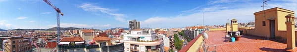 Schornsteine Terrassen Und Dächer Barcelona Katalonien Spanien Europa — Stockfoto