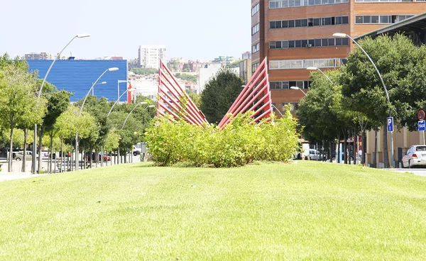 Promenade with grass — Stock Photo, Image