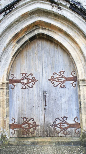 Door of a gothic church — Stock Photo, Image