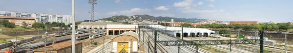 Panorâmica das oficinas ferroviárias — Fotografia de Stock