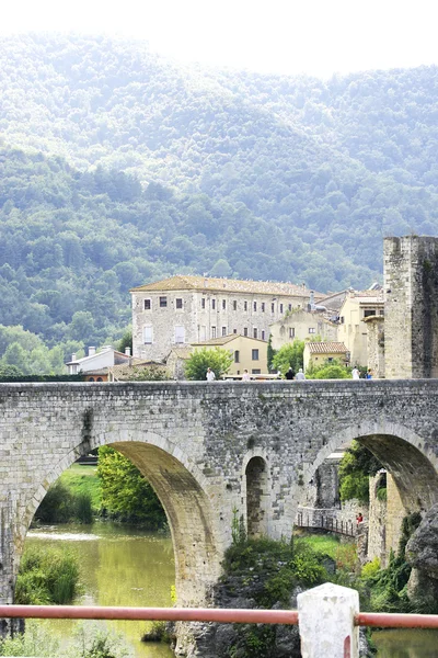 Castle and Village of Besalu, — Stock Photo, Image