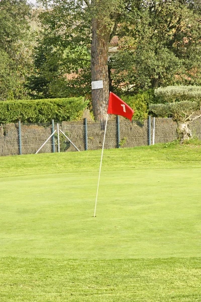 Pole golfowe w Montseny — Zdjęcie stockowe