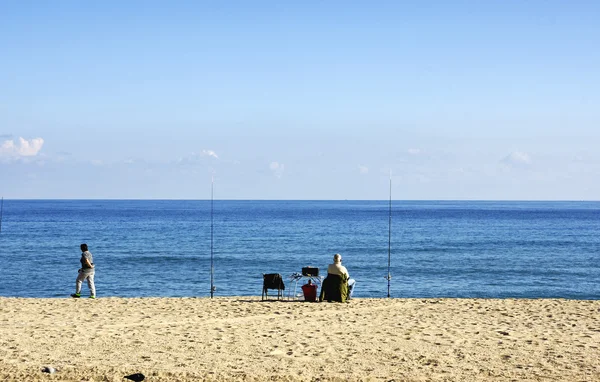 Pêche sur la plage — Photo