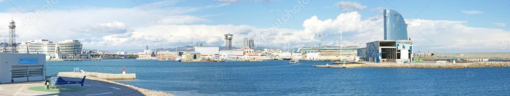 Overlooking the port of Barcelona