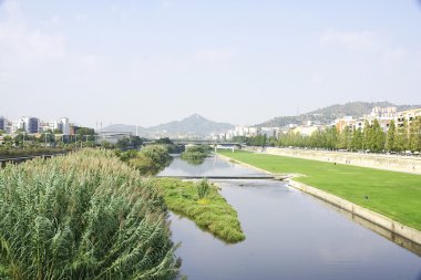 Besos Fluvial parkının panoramik