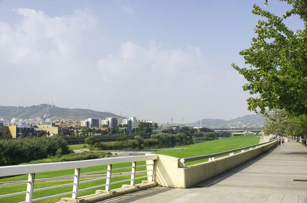 Panorámica del Parque Fluvial de los Besos — Foto de Stock