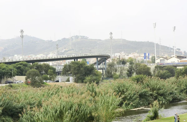 Panoramica del Parco Fluviale dei Besos — Foto Stock