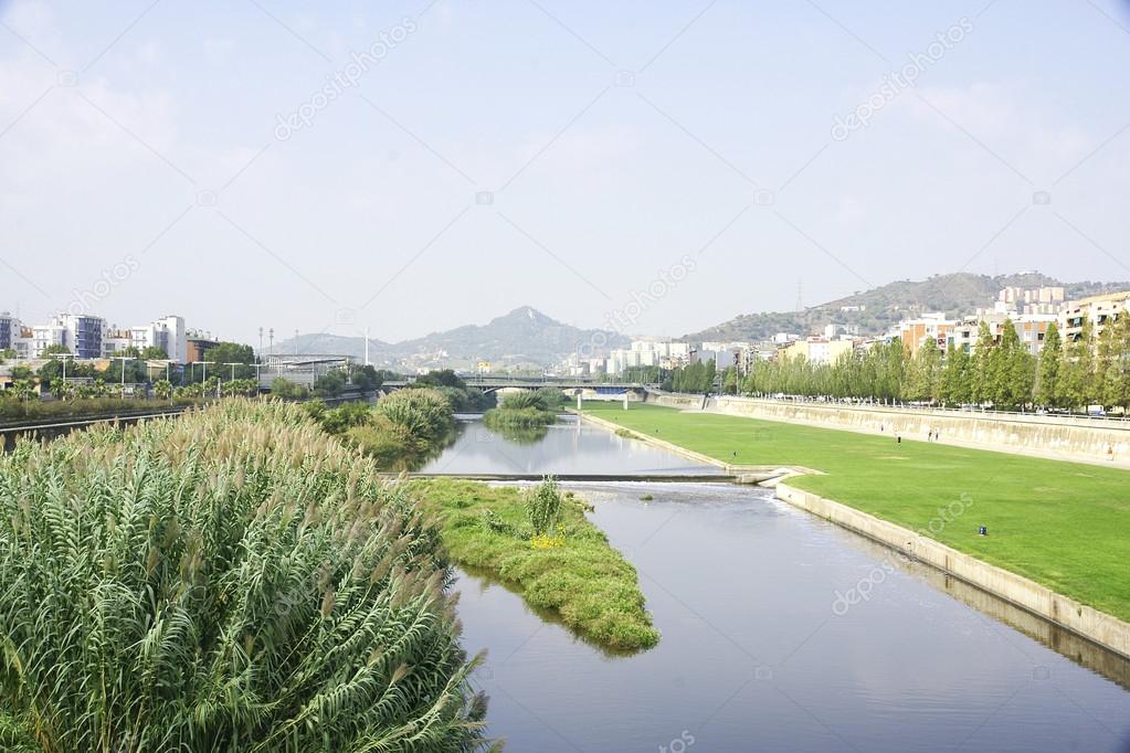 Panoramic of the Fluvial Park of the Besos