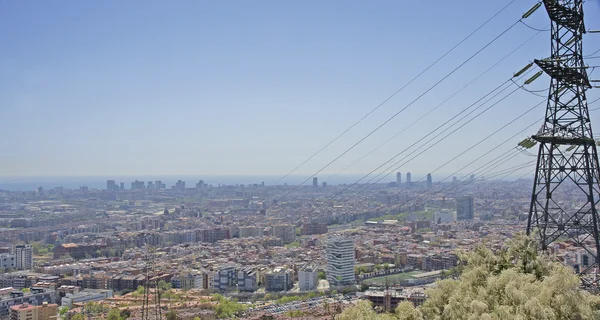Blick vom torre baro in barcelona — Stockfoto
