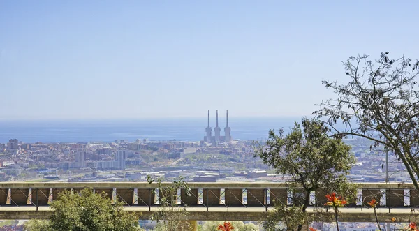 Blick vom torre baro in barcelona — Stockfoto