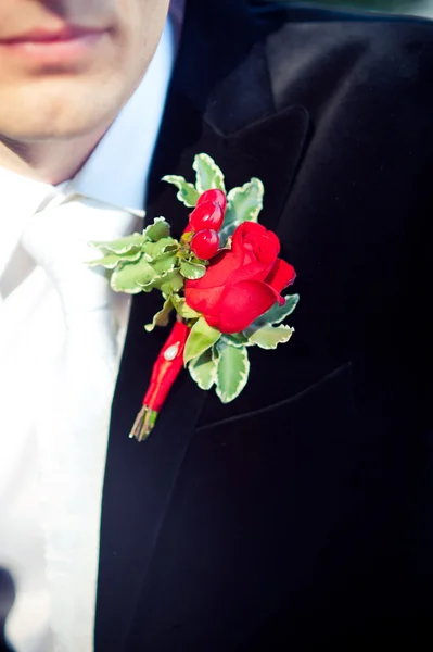 Red butanerka to suit the groom — Stock Photo, Image