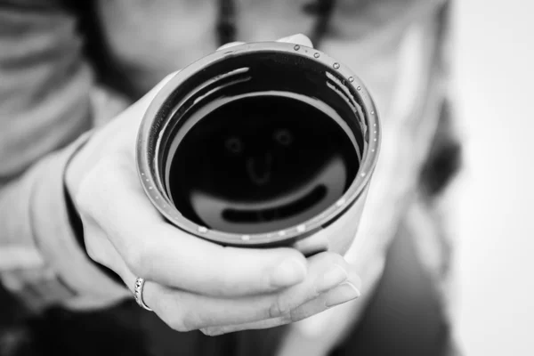 Sorria em uma caneca — Fotografia de Stock