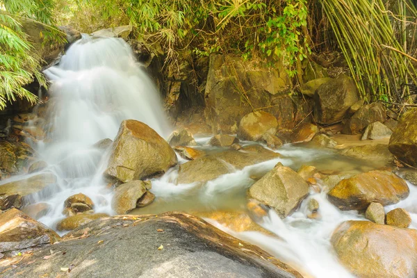 Fluxo de cachoeira na floresta tropical . — Fotografia de Stock
