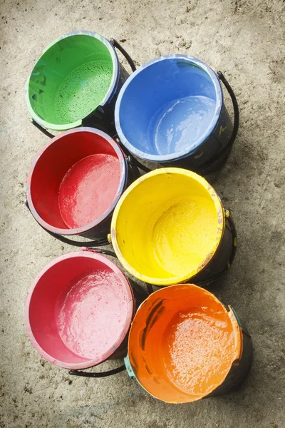 Old containing color silkscreen. — Stock Photo, Image