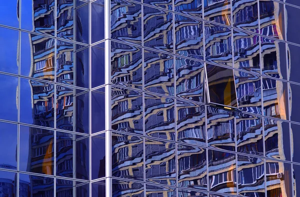 Blue reflection of windows — Stock Photo, Image