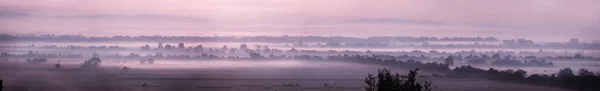 Wunderschöner Panoramablick Dorf Shayan Transkarpatien Ukraine Frühen Morgen — Stockfoto
