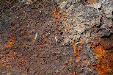 10 yıldan fazla paslı demir dokusu.