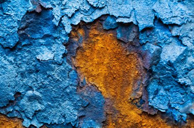 10 yıldan fazla paslı demir dokusu.