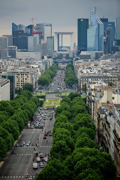 Kilátás nyílik a párizsi Le védelmi. Jogdíjmentes Stock Képek