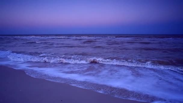 Panoramik deniz dalgaları ile — Stok video