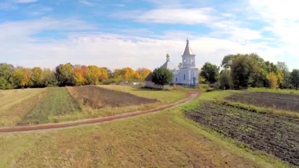 Kyrkan av antagandet i Sednev, Ukraine — Stockvideo