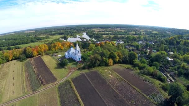 Успенская церковь в Седневе, Украина — стоковое видео