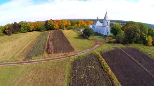 Успенская церковь в Седневе, Украина — стоковое видео