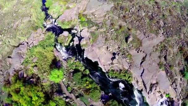 Aerial view of river Kamyanka, Ukraine — Stock Video