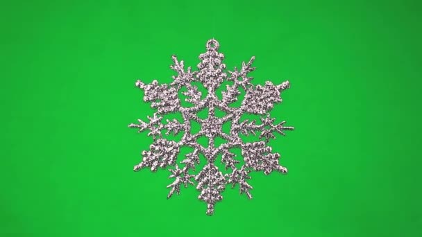 Christmas snowflake rotating — Stock Video