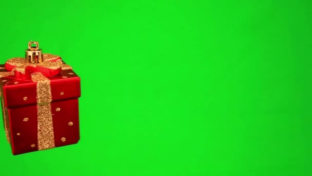 Červený hračka dárek — Stock video