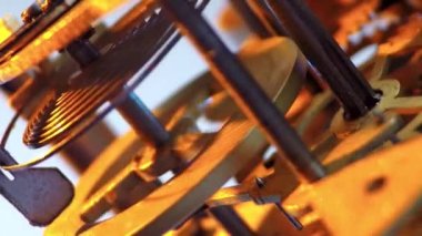 Klasik saat mekanizması makro detayı