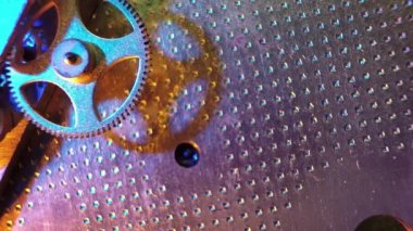 Clockwork metal cogwheels