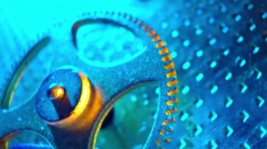 Clockwork metal cogwheels