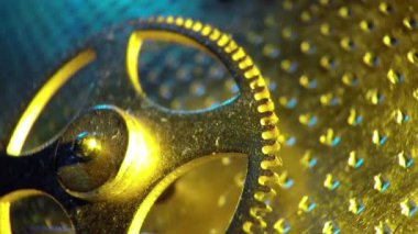 Clockwork metal cogwheels