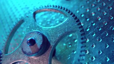Clockwork metal cogwheels