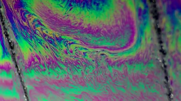 Soap bubble surface texture — Stock Video