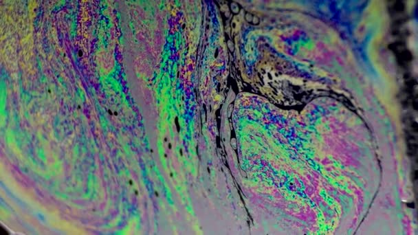 Текстура поверхности мыльного пузыря — стоковое видео