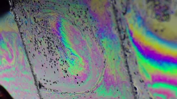 Soap bubble surface texture — Stock Video