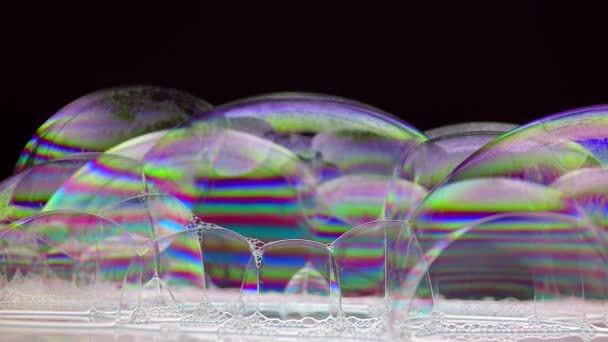 Colorful soap bubbles — Stock Video