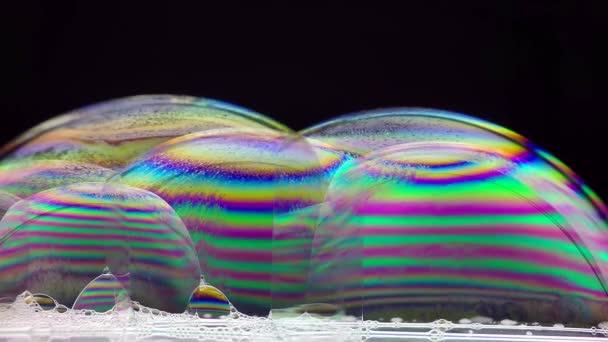 Барвисті мильних бульбашок — стокове відео