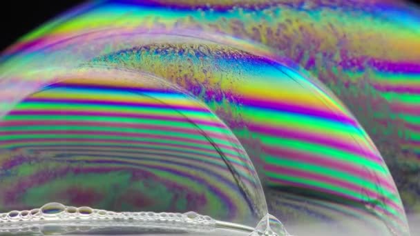 Colorful soap bubbles — Stock Video