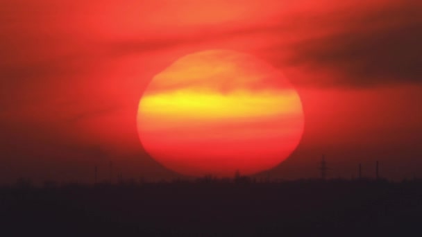 Büyük batan güneşin — Stok video