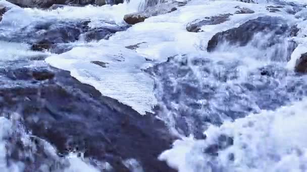 Ice close up of falls — Stock Video