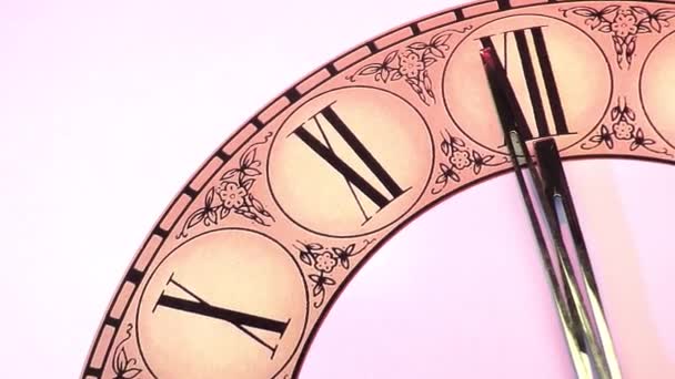 Orologio d'epoca primo piano — Video Stock