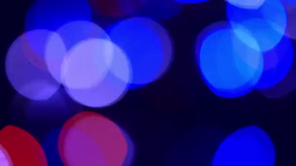 Luces iluminadas bokeh — Vídeo de stock